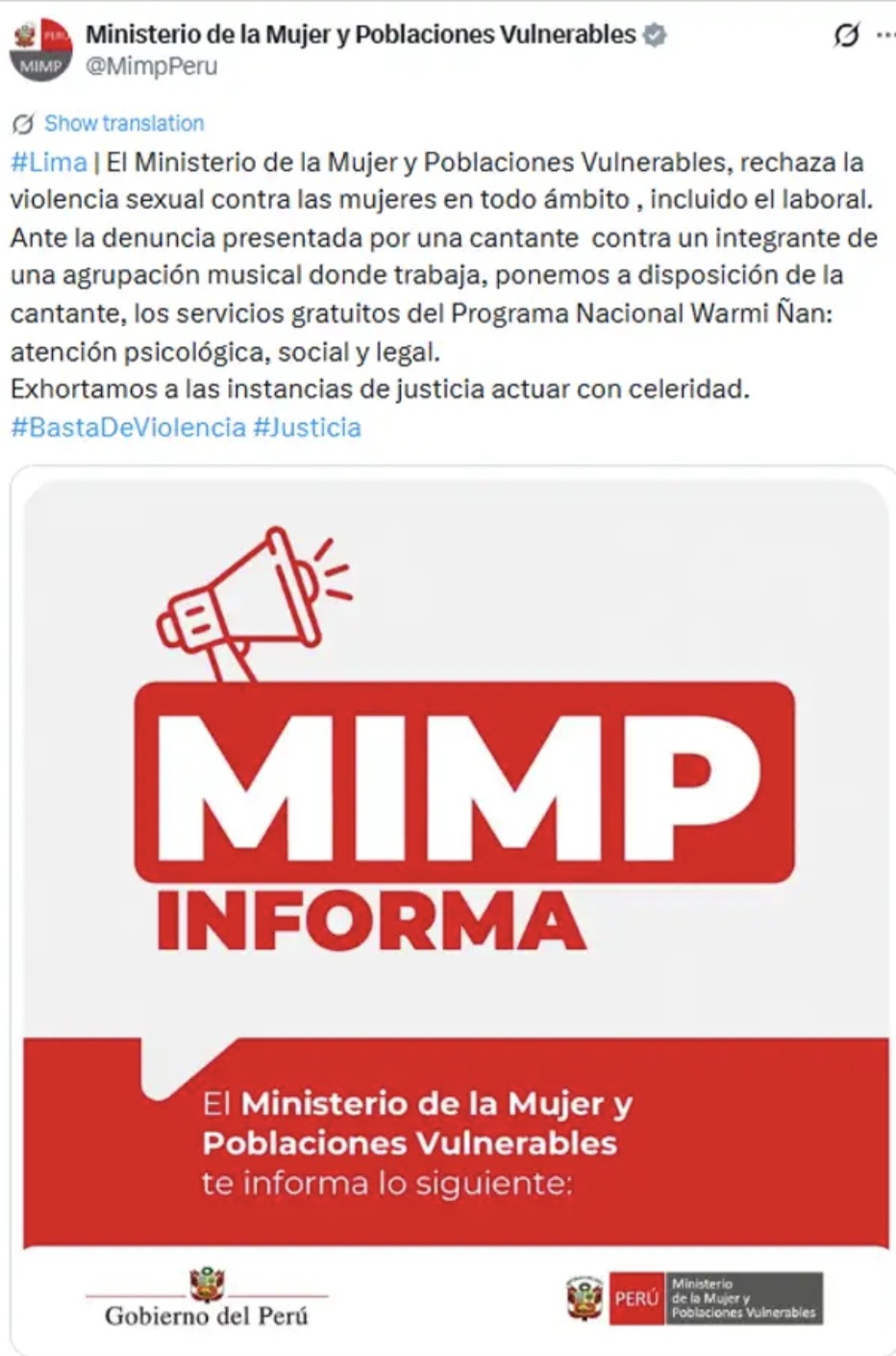 DENUNCIA CONTRA DIRECTOR MUSICAL DE “LA BELLA LUZ” GENERA PRONUNCIAMIENTO DEL MIMP Y ESPERA RESPUESTA DE LA ORQUESTA