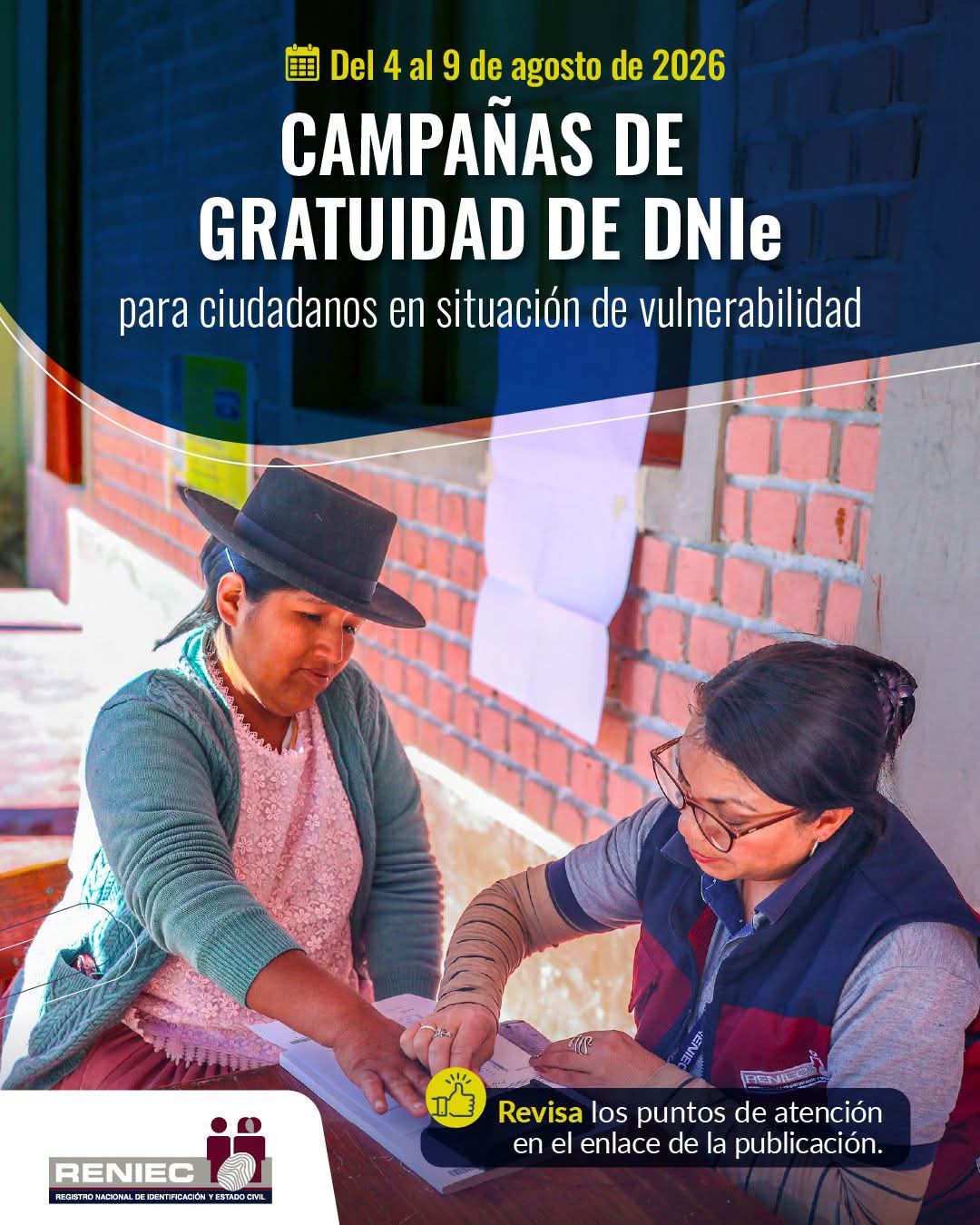 RENIEC LLEVA CAMPAÑAS GRATUITAS DE DNI A ÁNCASH Y OTRAS 18 REGIONES PARA CERRAR BRECHAS DE INDOCUMENTACIÓN